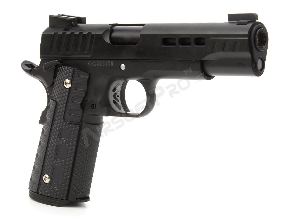 Pistola de airsoft KP1911 - GBB, full metal, negra [ASCEND]