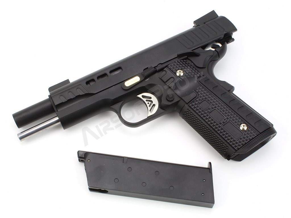 Pistola de airsoft KP1911 - GBB, full metal, negra [ASCEND]