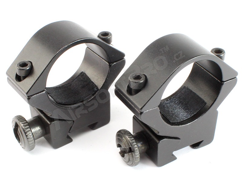 25,4mm montážne krúžky pre 11mm Dovetail lišty - nízke [ASG]