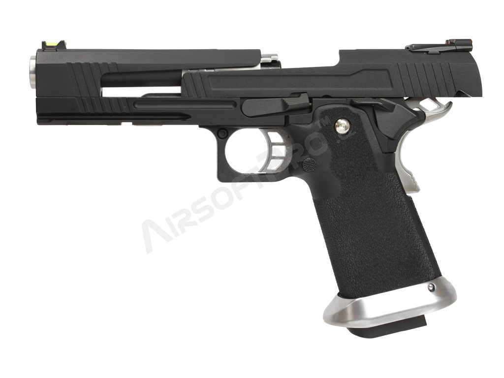 Pistola GBB de airsoft Hi-Capa 5.1 HX10 (corredera dividida) - negra [AW Custom]