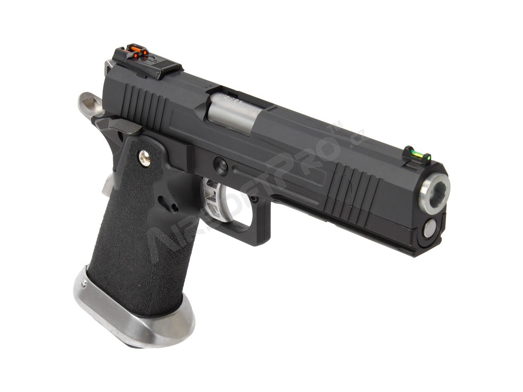 Pistola GBB de airsoft Hi-Capa 5.1 HX10 (corredera dividida) - negra [AW Custom]