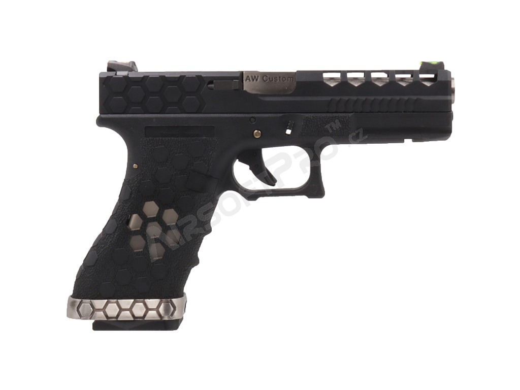 Pistola GBB de airsoft G-HexCut VX02, Full auto - Negra [AW Custom]