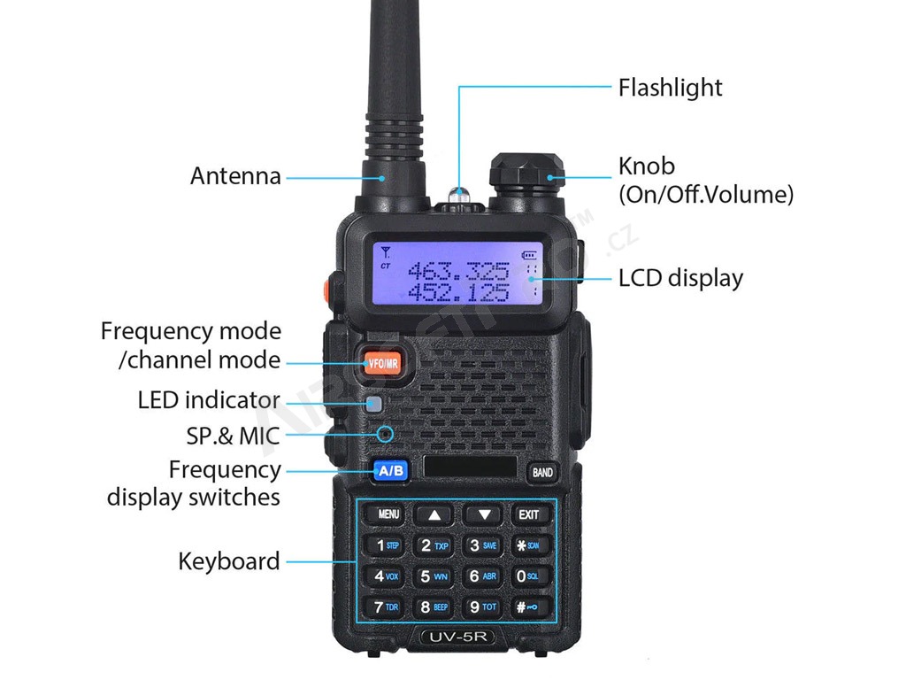 UV-5R 5W-os kétsávos rádió [Baofeng]