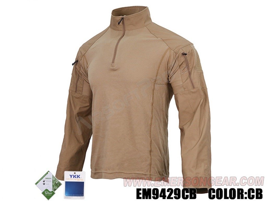 Camisa Combat E4 - Marrón coyote, talla S [EmersonGear]