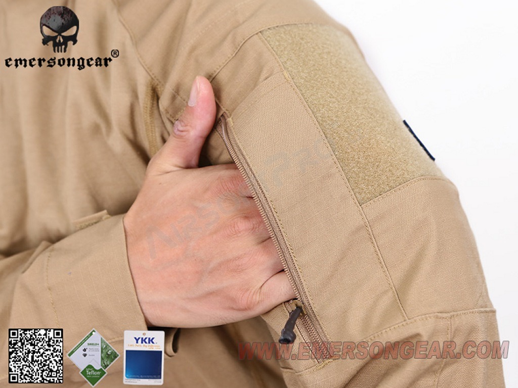 Camiseta Combat E4 - Verde Ranger, talla S [EmersonGear]