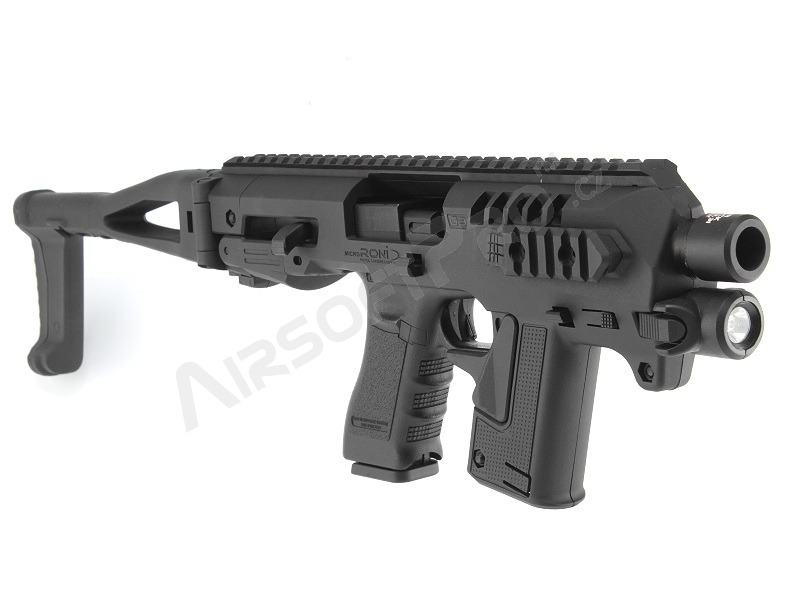 Juego de conversión Micro RONI con linterna para pistolas Airsoft serie G - Negro [CAA Airsoft]