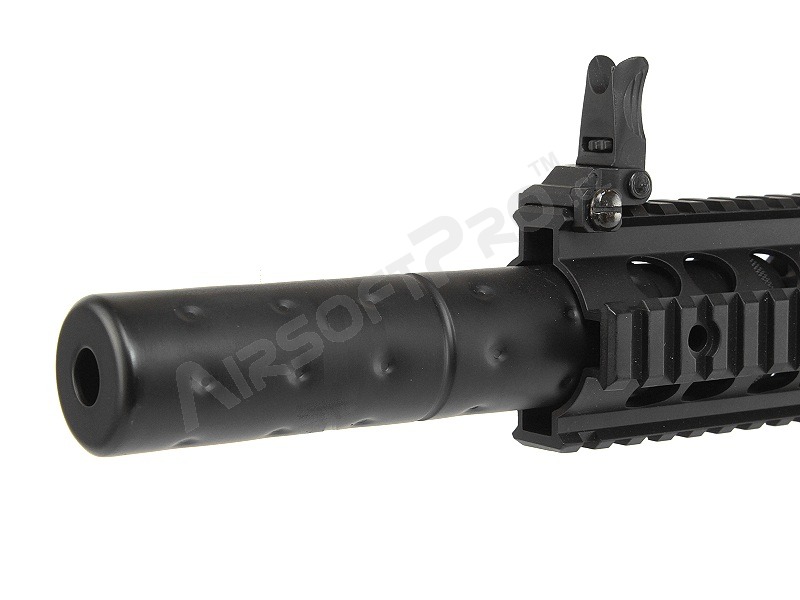 Airsoftová zbraň M4 RIS CQB s tlumičem, celokov (CM.090) - černá [CYMA]