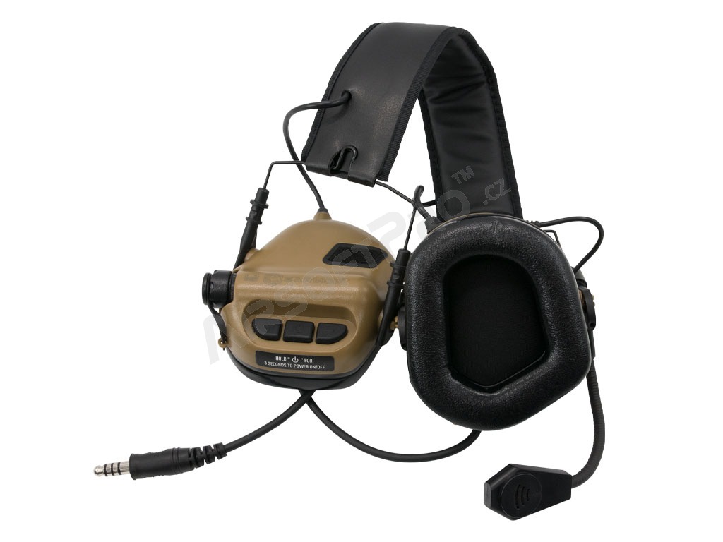 Protector auditivo electrónico M32 con micrófono - Marrón coyote [EARMOR]