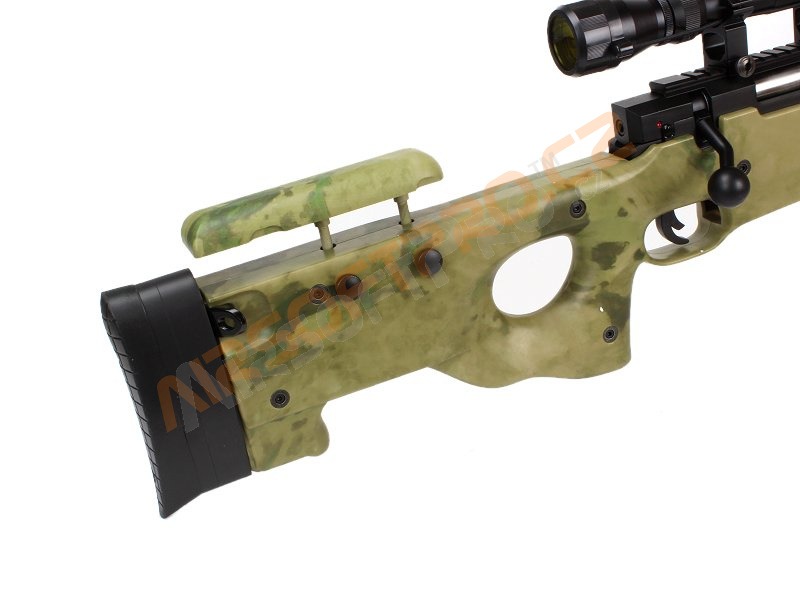 Airsoft sniper SAG L96 UPGRADE + puškohled + dvojnožka - A-TACS FG [E&C]
