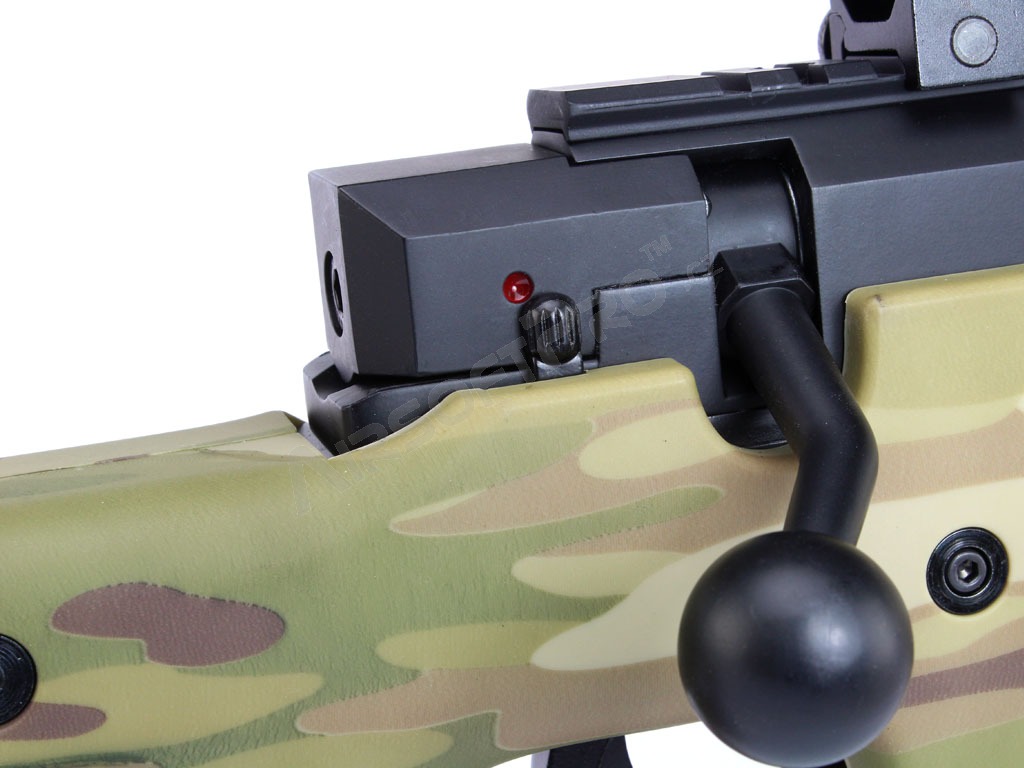 Airsoft sniper SAG L96 UPGRADE + puškohled + dvojnožka - Multicam [E&C]