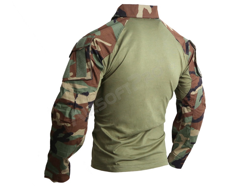 Camisa BDU de combate G3 - Woodland, talla XL [EmersonGear]