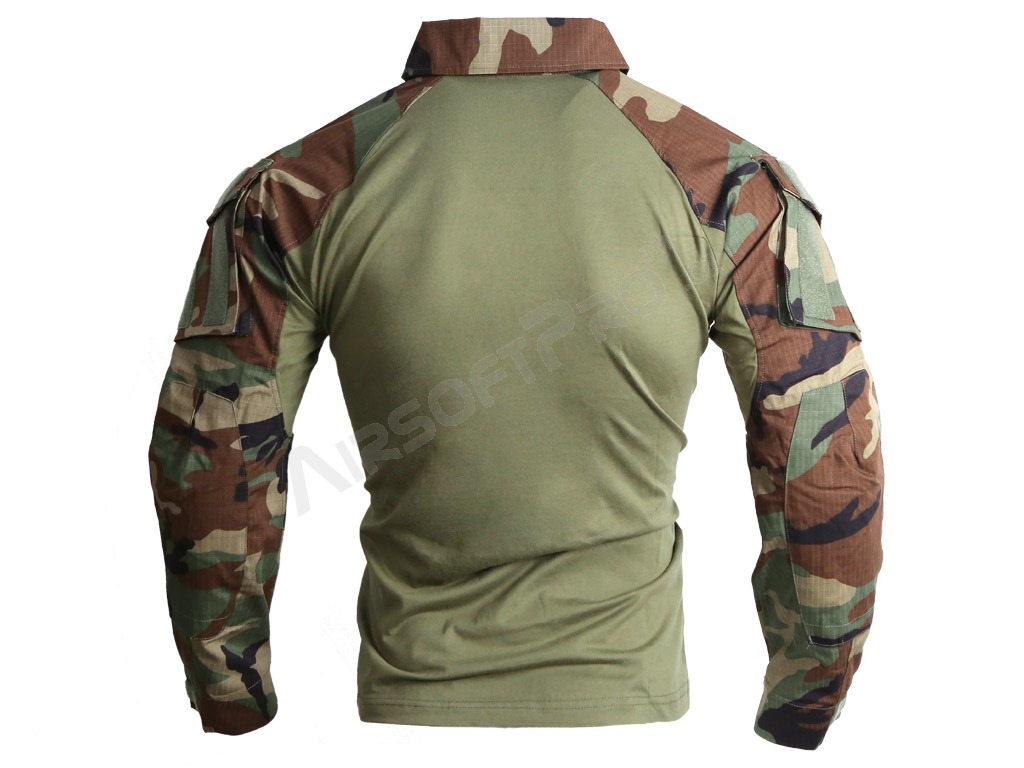 Camisa BDU de combate G3 - Woodland, talla L [EmersonGear]