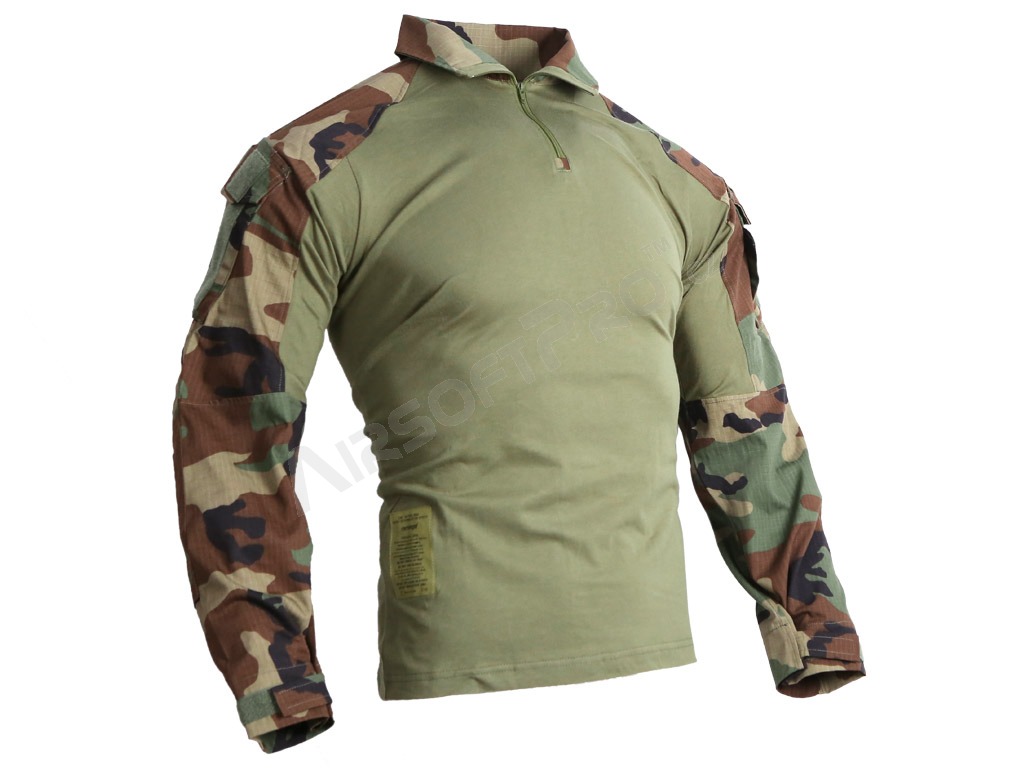 Camisa BDU de combate G3 - Woodland, talla S [EmersonGear]