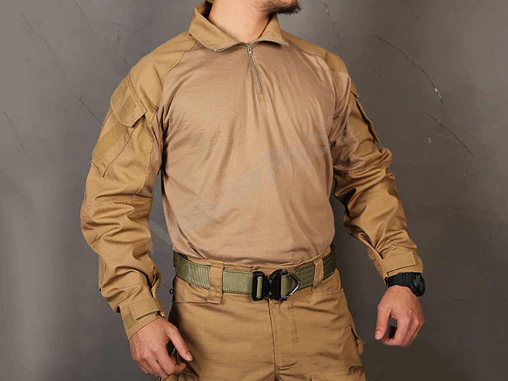 Camisa BDU de combate G3 - Marrón coyote, talla S [EmersonGear]