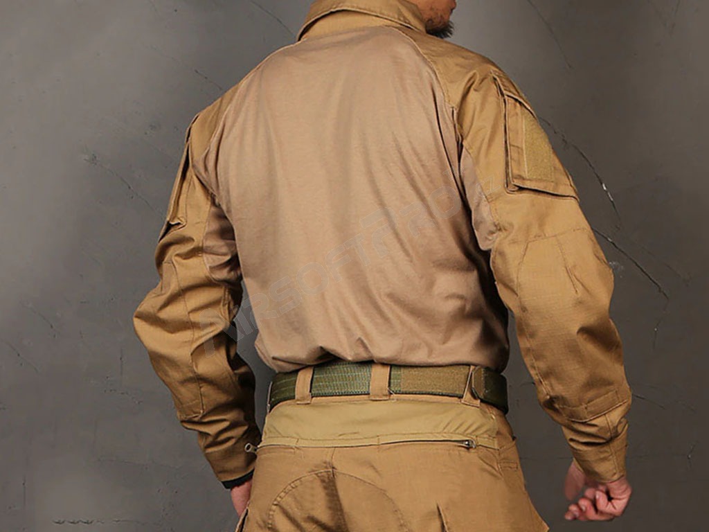 Camisa BDU de combate G3 - Marrón coyote, talla S [EmersonGear]