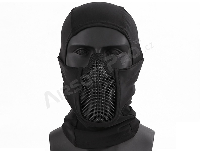 Máscara facial Shadow Warrior con capucha - negra [EmersonGear]
