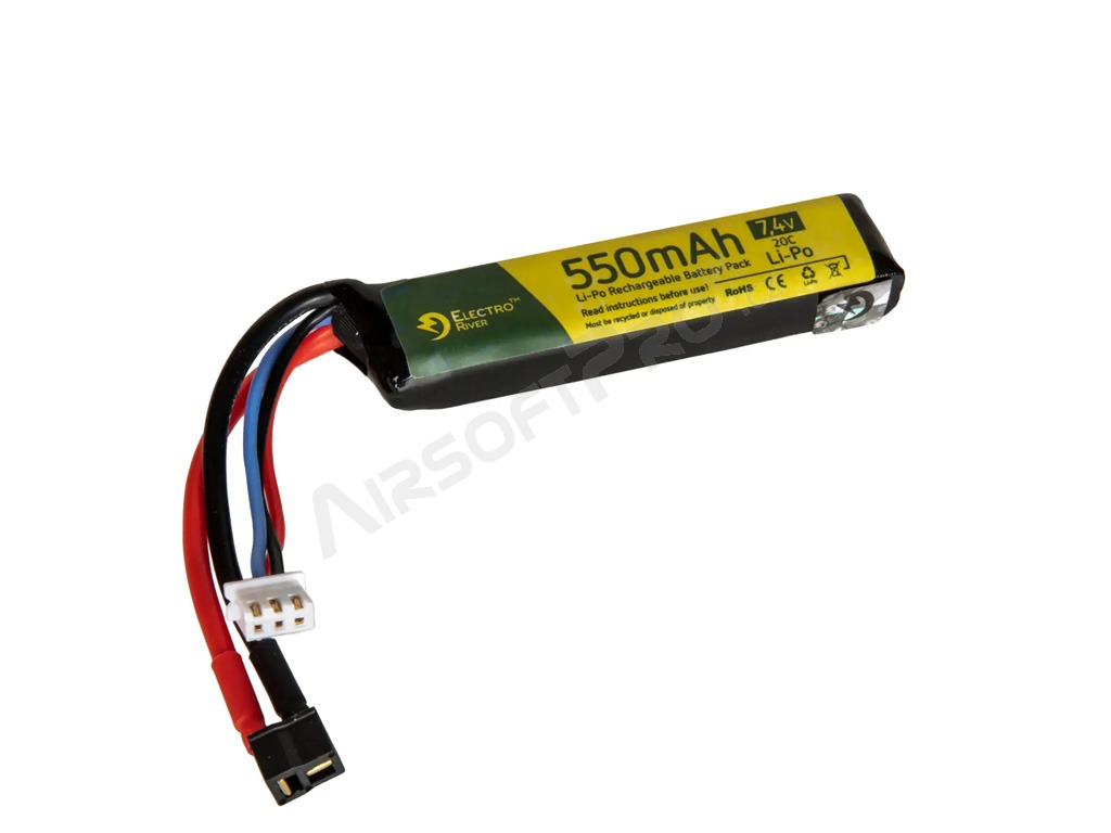 Battery Li-Po 7,4V 550mAh 20C for AEP with mosfet [Electro River]