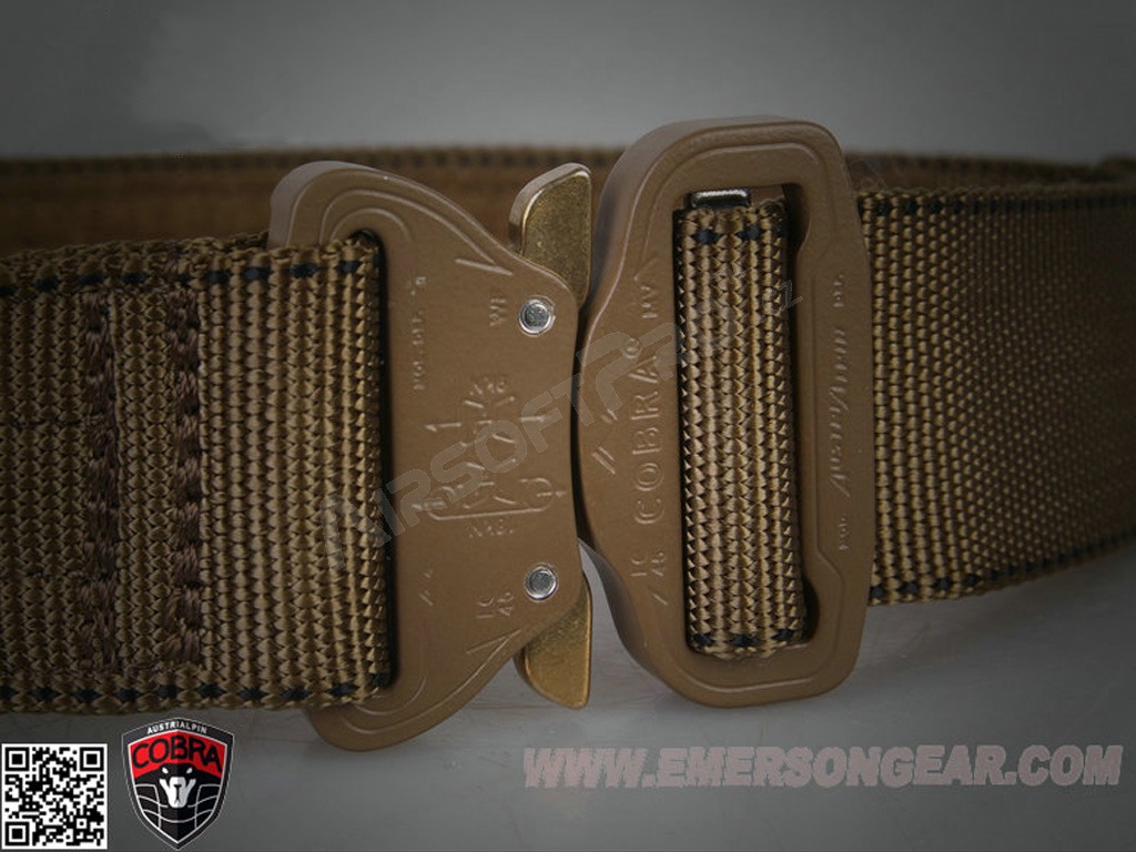 Cinturón de combate COBRA 1.75inch / 4.5cm One-pcs - Coyote Brown [EmersonGear]