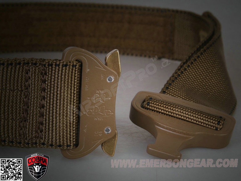 Cinturón de combate COBRA 1.75inch / 4.5cm One-pcs - Coyote Brown, talla L [EmersonGear]