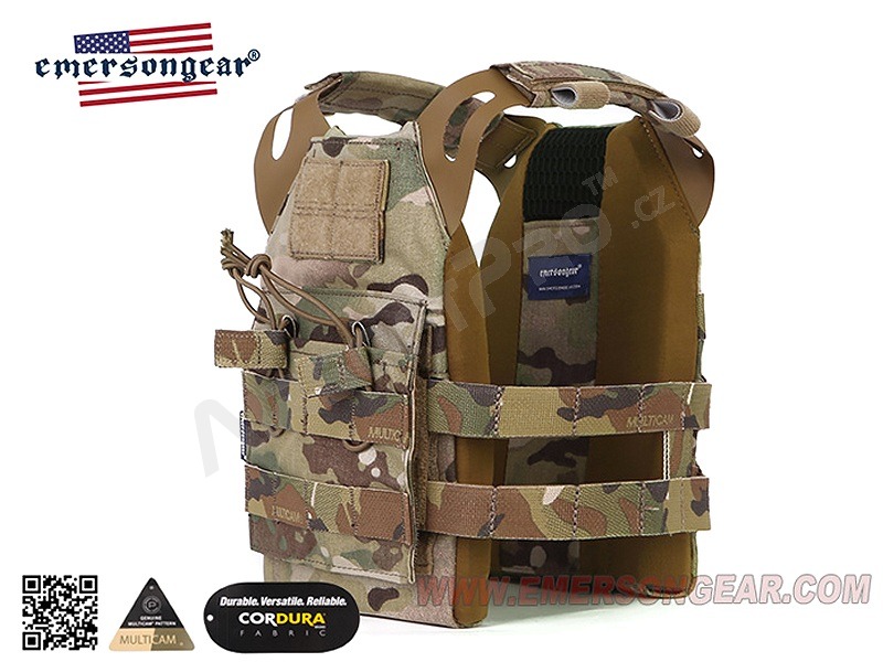 Portaplacas Jumer para niños con doble funda M4 y placas balísticas de prueba - Multicam [EmersonGear]