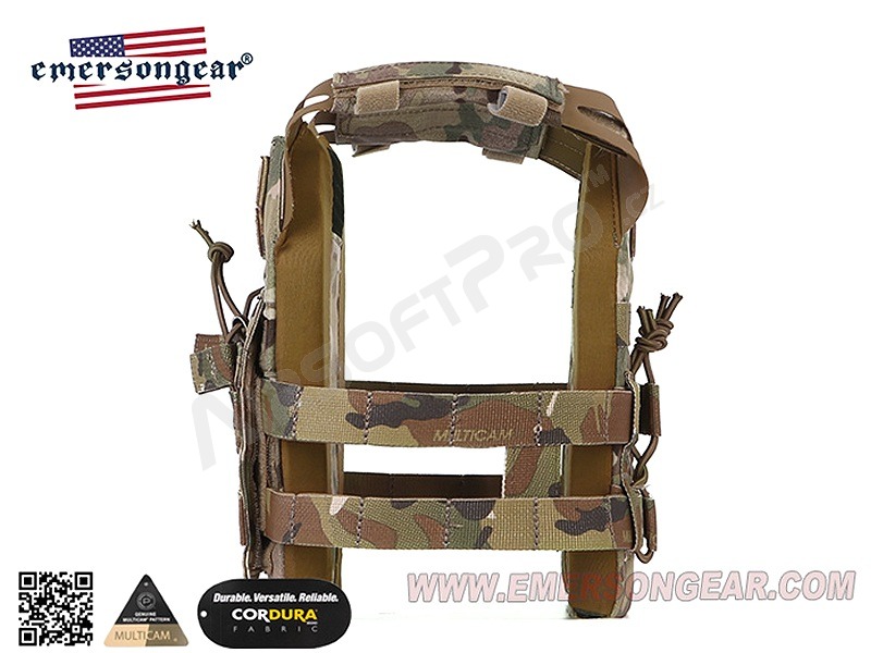 Portaplacas Jumer para niños con doble funda M4 y placas balísticas de prueba - Multicam [EmersonGear]