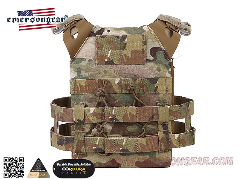 Portaplacas Jumer para niños con doble funda M4 y placas balísticas de prueba - Multicam [EmersonGear]