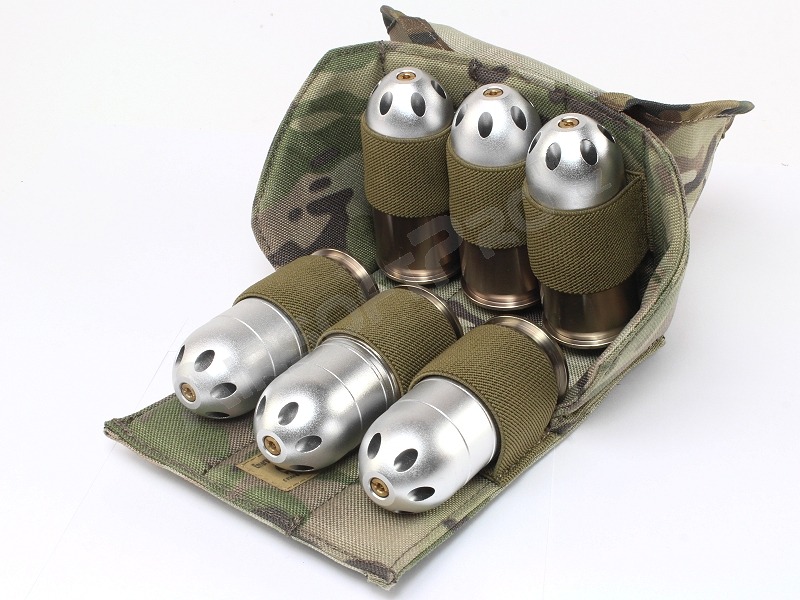 Paquete de seis para bolsa de granadas de 40 mm - Multicam [EmersonGear]