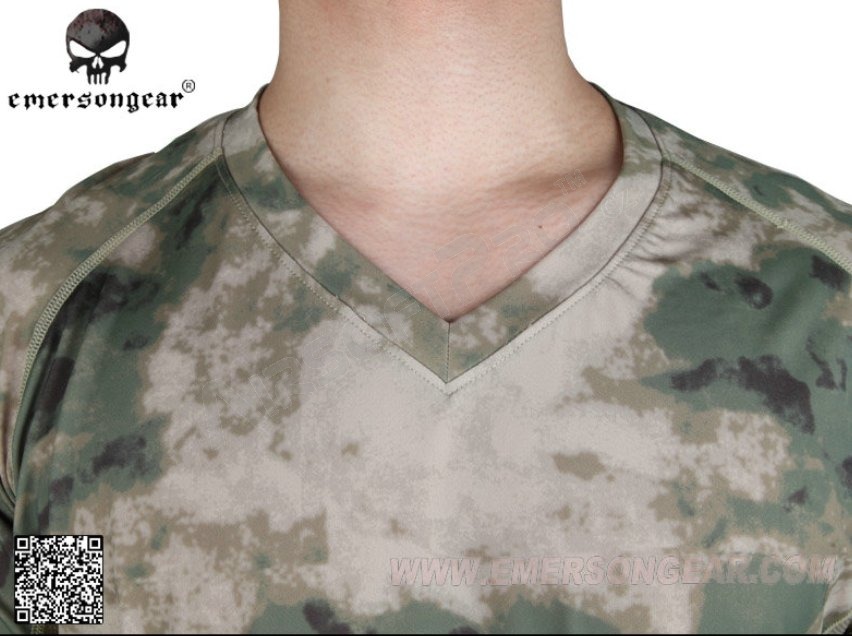 Camiseta de capa base ajustada a la piel - A-TACS FG, talla L [EmersonGear]