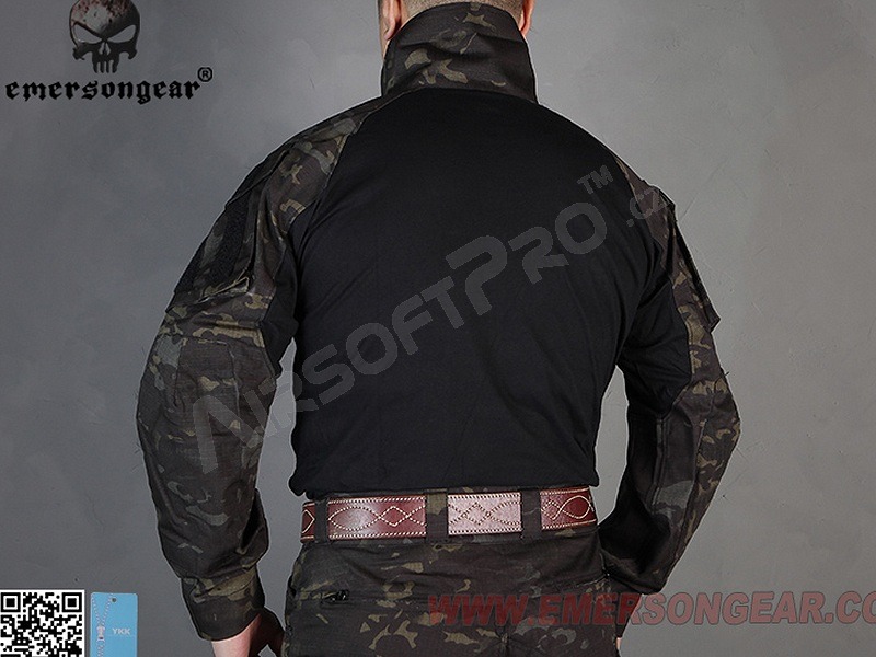 Camisa BDU de combate G3 - Negro Multicam, talla L [EmersonGear]