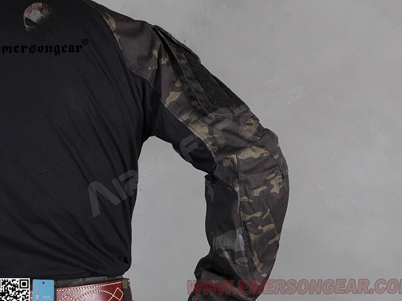 Camisa BDU de combate G3 - Negro Multicam, talla M [EmersonGear]
