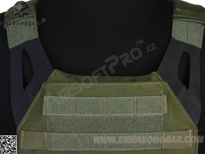 Portaplacas Jumer con bolsa triple M4 y placas balísticas ficticias - Color verde oliva [EmersonGear]