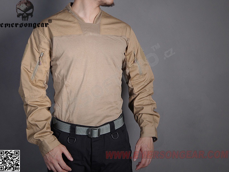 Camiseta de combate Talos LT Halfshell style - Coyote Brown (CB), talla S [EmersonGear]
