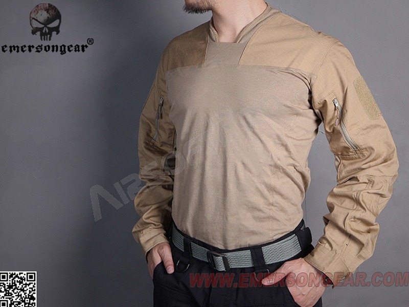 Camiseta de combate Talos LT Halfshell style - Coyote Brown (CB), talla XXL [EmersonGear]