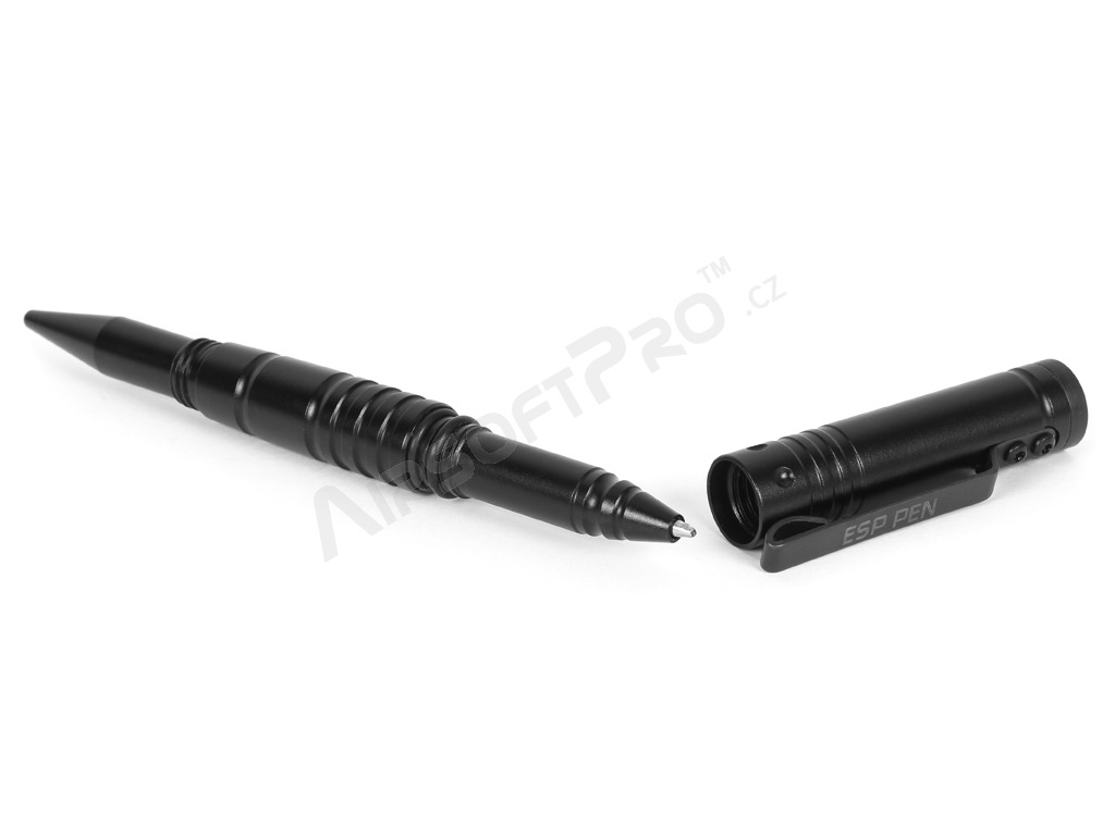 Bolígrafo táctico compacto con rompecristales KBT-03 - negro [ESP]