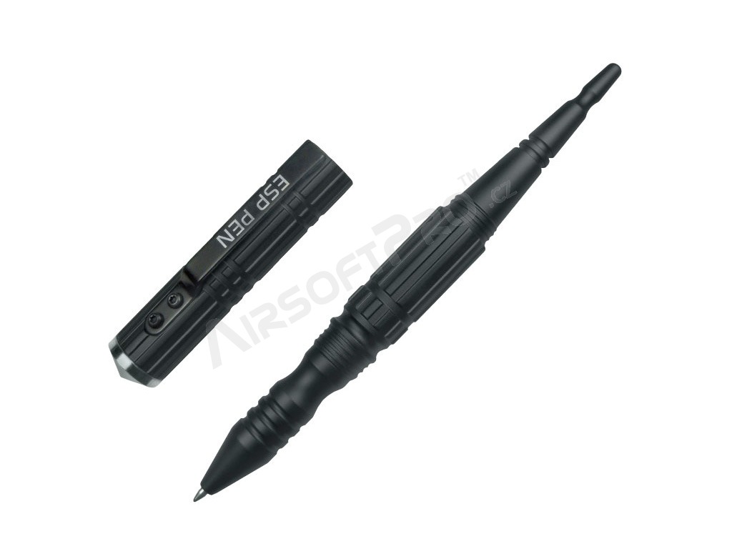 Bolígrafo táctico compacto con rompecristales KBT-02 - negro [ESP]