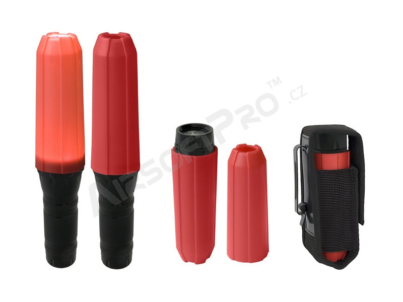 Lampes frontales, de poche : Set de police de nuit TREX - lampe de poche,  cône de signalisation rouge et étui en nylon 