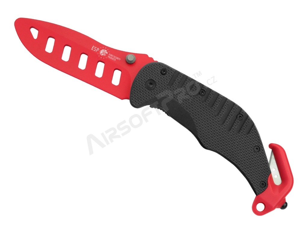 Cuchillo de rescate para entrenamiento (TRK-01) - Rojo [ESP]