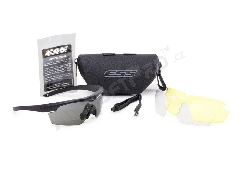 Gafas negras Crosshair 3LS con resistencia balística - transparente, gris, amarillo [ESS]