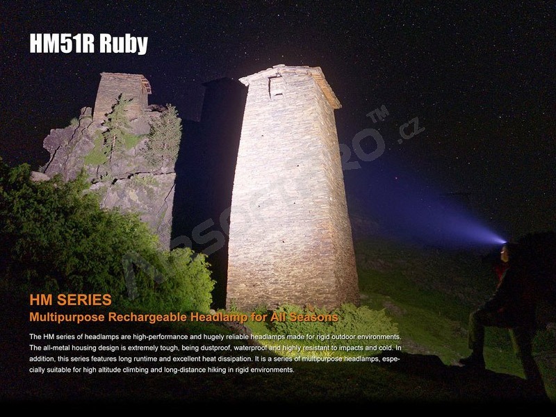 Čelovka HM51R Ruby V2.0 LED Cree XP-G3, 700lm, Li-Ion, nabíjacia [Fenix]