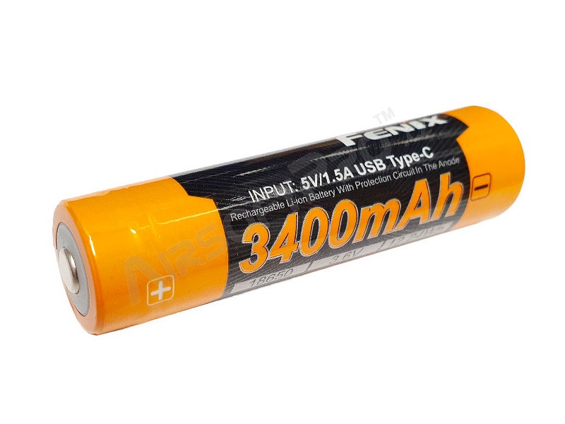Piles rechargeables : Batterie rechargeable USB-C 18650 3400 mAh (Li-ion) 