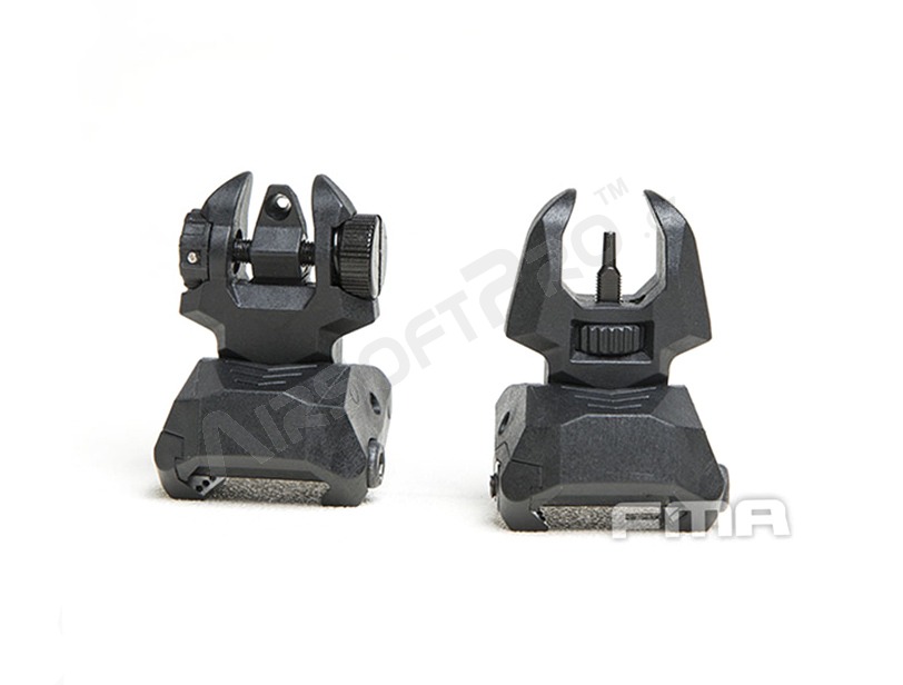 Front & rear backup sight set - Black [FMA]