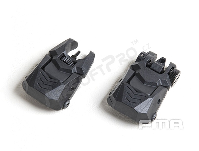 Front & rear backup sight set - Black [FMA]
