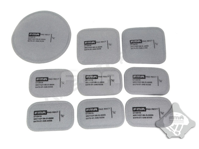 Almohadilla protectora de casco, 9 piezas - Gris [FMA]