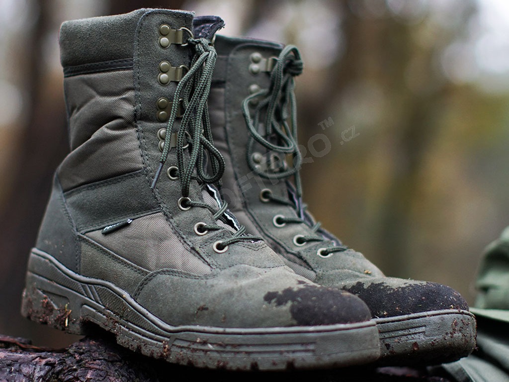 Sniper Pro boots with YKK zipper - Olive Green [Fostex Garments]