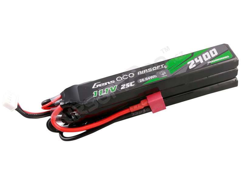 Batería Li-Po 11,1V 2400mAh 25C 125x20x10mm (3x) - DeanT [Gens ace]
