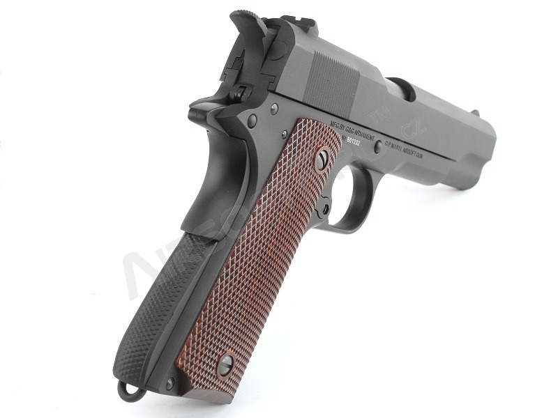 Airsoftová pistole GPM1911, celokov, plyn blowback (GBB) - černá [G&G]