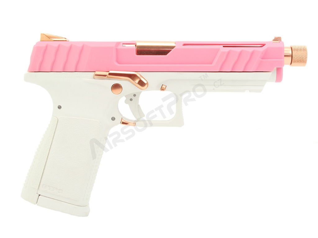 Airsoftová pistole GTP9, plyn blowback (GBB) - růžovo-zlatá [G&G]