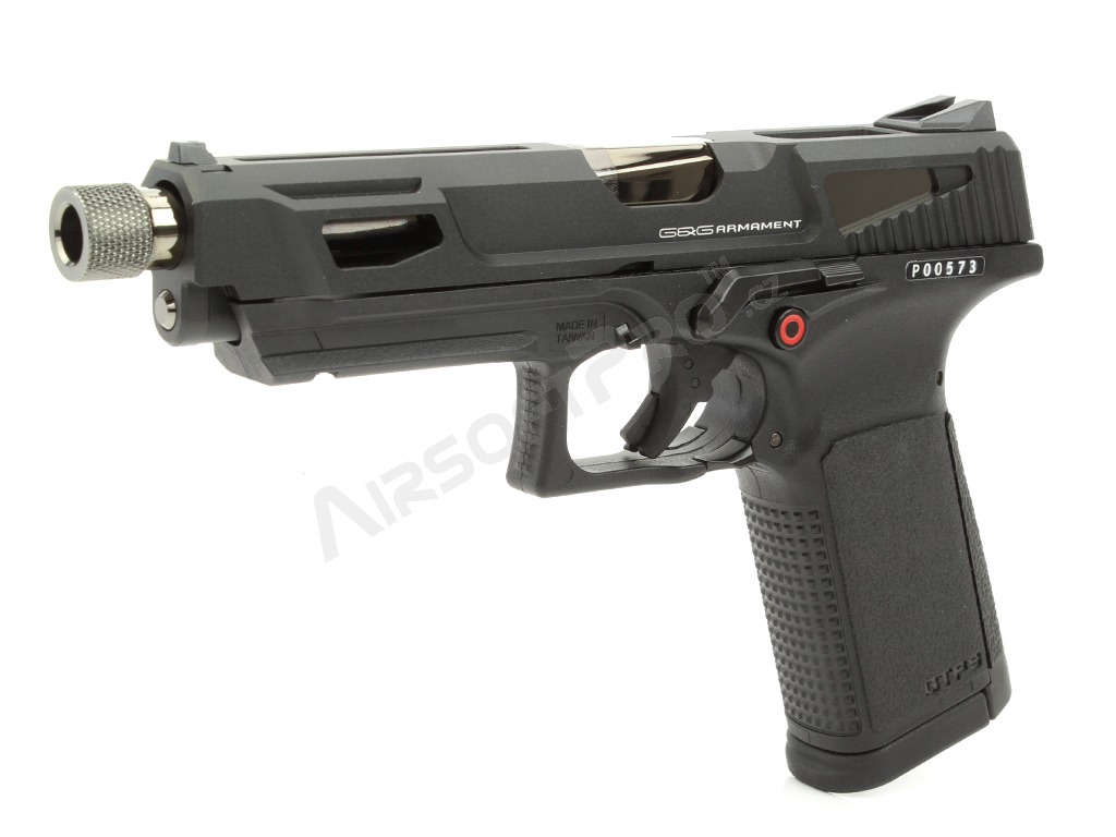 Airsoftová pistole GTP9 MS, plyn blowback (GBB) - CNC závěr - černá [G&G]