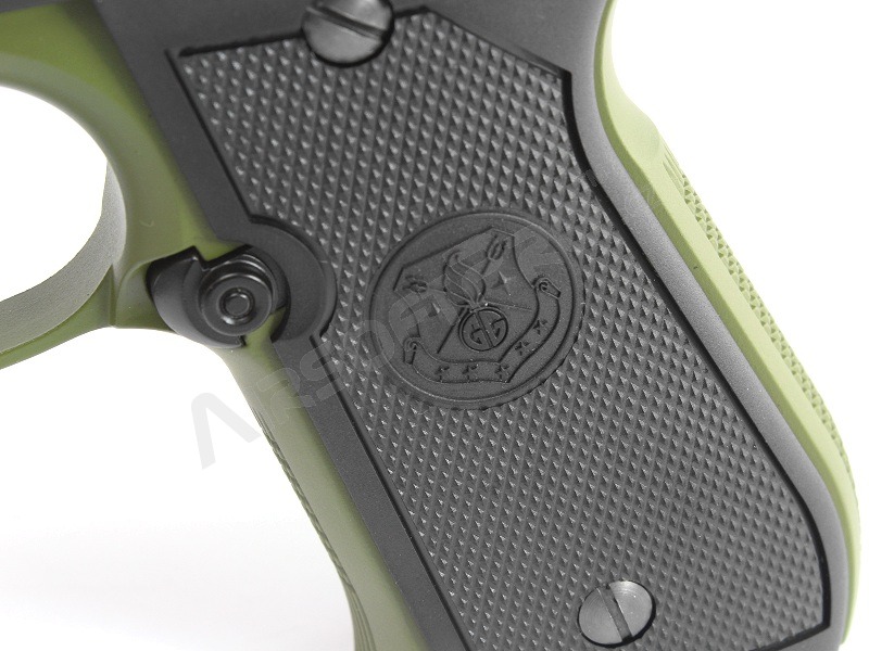 Airsoftová pistole GPM92, celokov, plyn blowback (GBB) - hunter green [G&G]