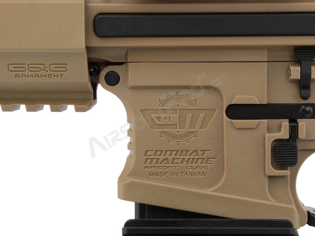 Airsoftová zbraň CM16 LMG - Desert, elektronická spoušť [G&G]